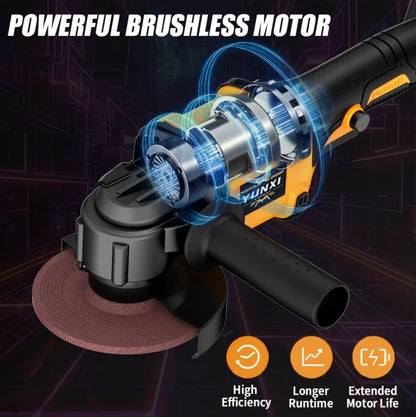 Cordless Angle Grinder - Rechargeable Polishing Machine with Lithium-Ion Battery, Fast Charger & Complete Accessories Kit
