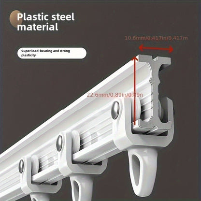 Flexible Curtain Rail Track, Bendable PVC Ceiling Mount Curtain Rod for Bay Window, Bathroom & Home Decor