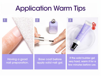 Press-On Nail Glue Gel Kit 30g with UV Lamp – Strong Long-Lasting Solid Nail Glue, 60ml Remover & Buffer for False Nails