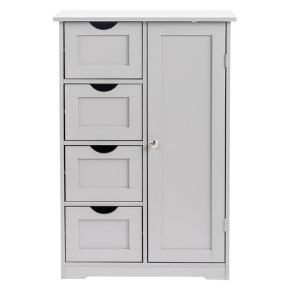 Bathroom Storage Cabinet with Drawers – Waterproof Freestanding Floor Cabinet with 4 Drawer Organizer for Bathroom, Bedroom, Living Room