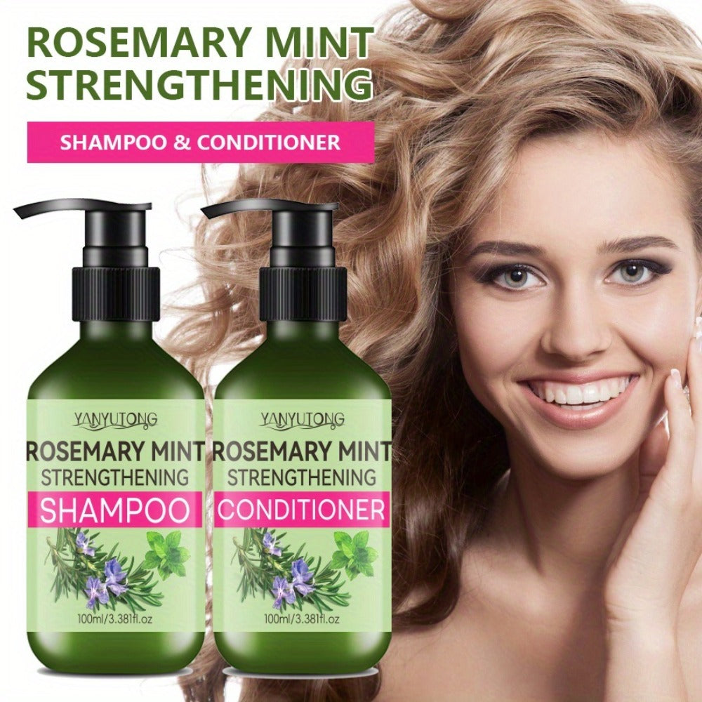 Rosemary Mint Shampoo & Conditioner Set with Rosemary Extract, Strengthening Hair Growth Formula