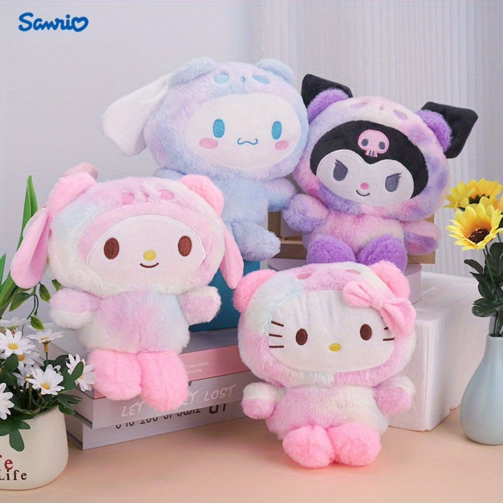 Plush Toy Character Collection with Four Styles, Soft Fabric and Desk-Ready Sitting Designs