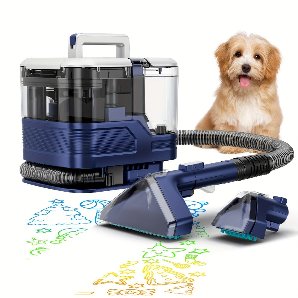 Portable Upholstery Cleaner Machine 30Kpa, Carpet & Spot Cleaner with Dual Brush Head for Deep Stain Removal on Carpet