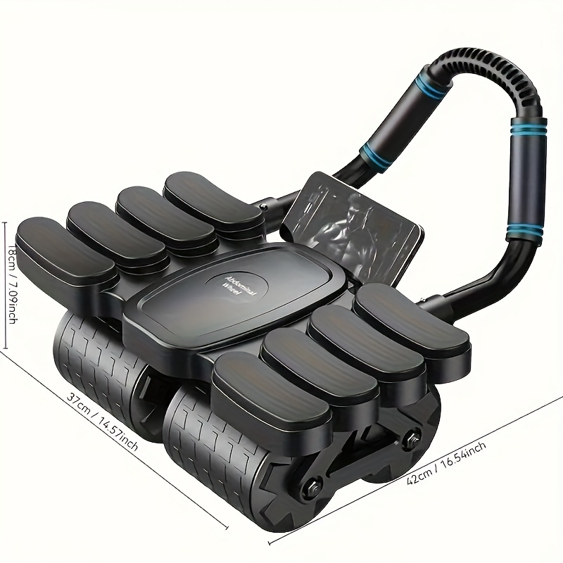 Ab Wheel Roller Automatic Rebound 8-Elbow Design, Core & Full Body Workout Abdominal Wheel with Phone Holder