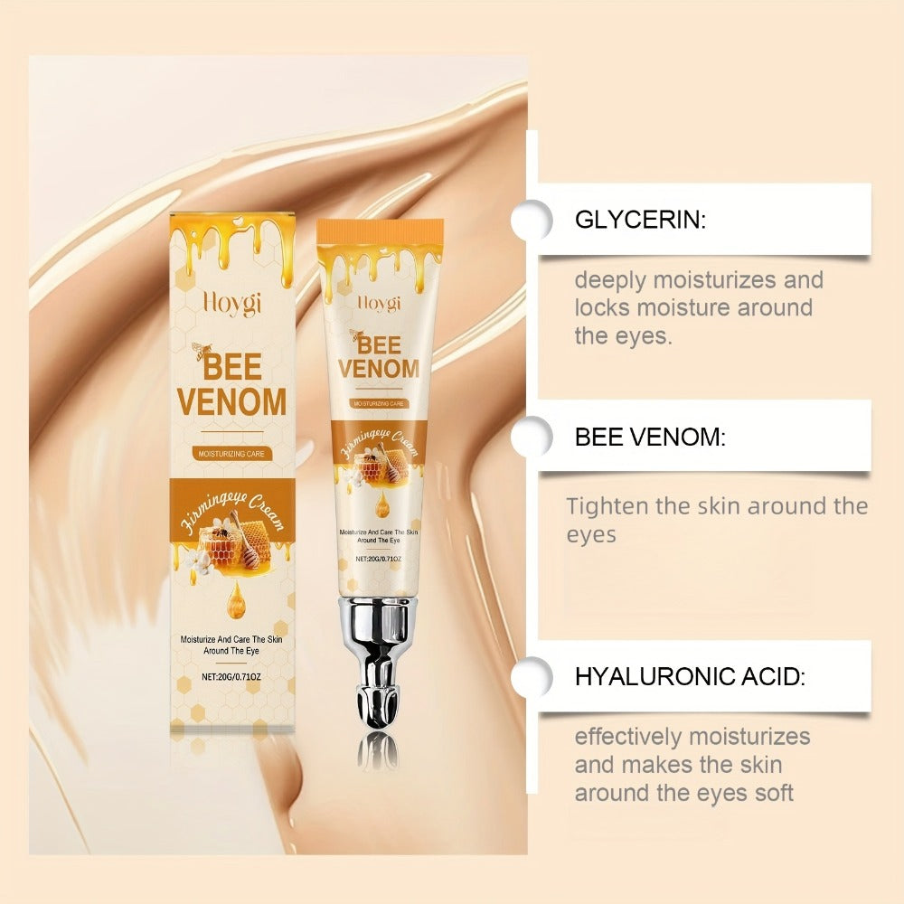 Bee Venom and Hyaluronic Acid Eye Cream Three-Pack in Coordinated Gold-and-White Cosmetic Tubes