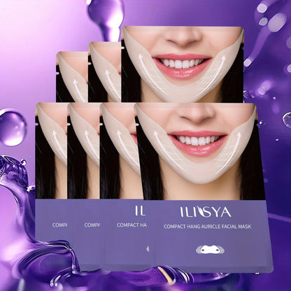 V-Line Face Mask 7 Pieces Hydrogel Chin Lifting & Jawline Contouring – Collagen, Hyaluronic Acid & Coffee Extract Firming Tightening