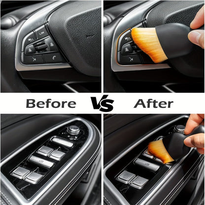 Car Wash Brush Kit with 69" Long Handle – 8-Piece Set with Tire Brush, Squeegee, Chenille Mitt, Detailing Brush & Microfiber Towel for Car