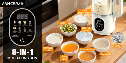 Nut Milk Maker Machine One-Touch - Multifunctional Plant-Based Milk Blender for Homemade Almond, Oat