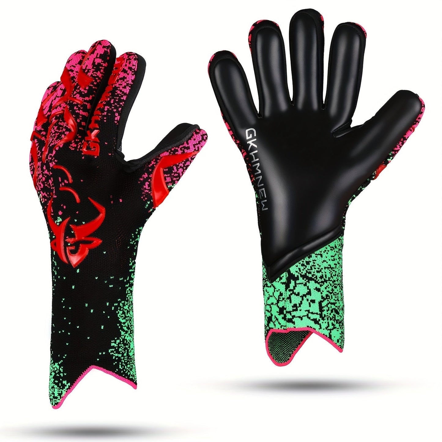 Soccer Goalkeeper Gloves Strong Grip Breathable Sizes 6-10 with Carry Bag