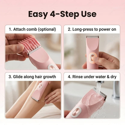 Electric Shaver & Bikini Trimmer for Women Dual Head USB Rechargeable – Multipurpose Face Body Hair Removal for Arms Legs Underarm