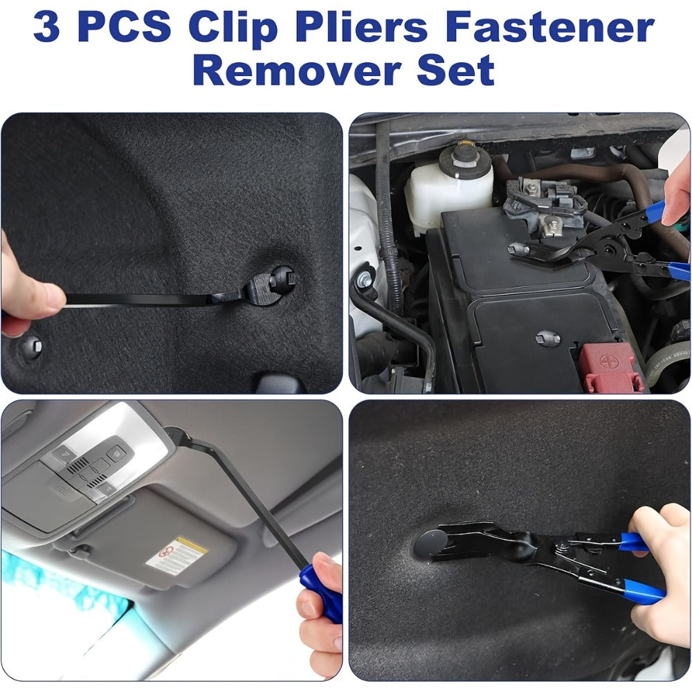 Car Trim Removal Tool Kit 17-Piece – Hook & Pick Set, Clip Removal Plier, Rivet Puller, Scraper & Telescoping Magnetic Pickup Automotive