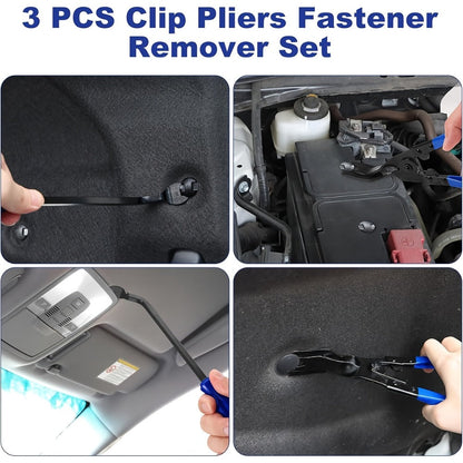 Car Trim Removal Tool Kit 17-Piece – Hook & Pick Set, Clip Removal Plier, Rivet Puller, Scraper & Telescoping Magnetic Pickup Automotive
