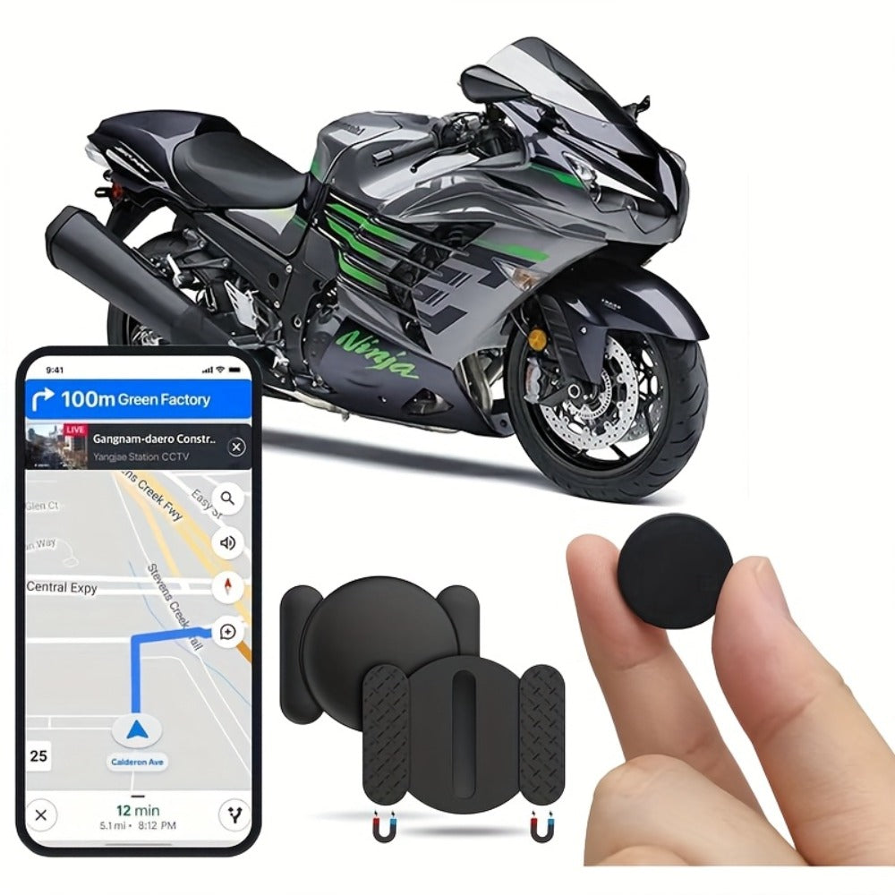 Round Find My Locator Tag with Magnetic Sleeve, 1.26-Inch Device and 1.81-Inch Adhesive Case