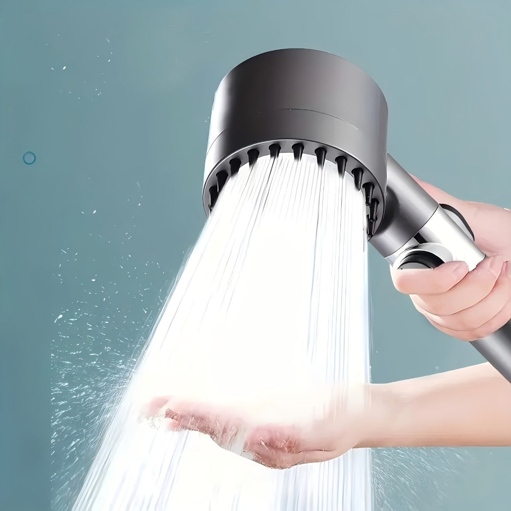 High Pressure Shower Head Set 4-Piece – Turbine Spray Wall Mounted, 3-Stage Adjustable Mode, 6 Water Filters & 68" Hose