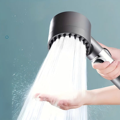 High Pressure Shower Head Set 4-Piece – Turbine Spray Wall Mounted, 3-Stage Adjustable Mode, 6 Water Filters & 68" Hose