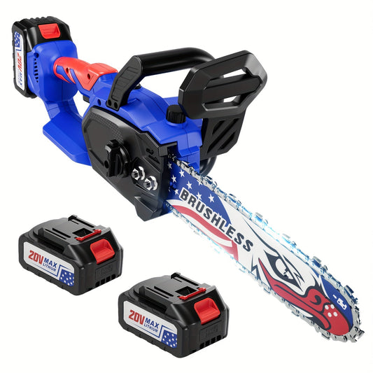 Cordless Chainsaw Auto Lube Tool-Free for Garden, Patio and Yard Use, with the Listed Configuration