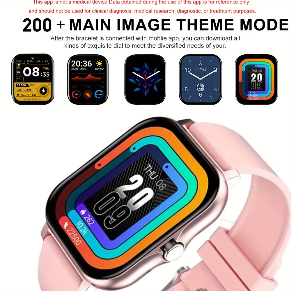 Smartwatch with Pedometer, Calorie & Distance Tracker, Customizable Watch Faces, Call & SMS Alerts, Multi-Sport Modes – Unisex Android