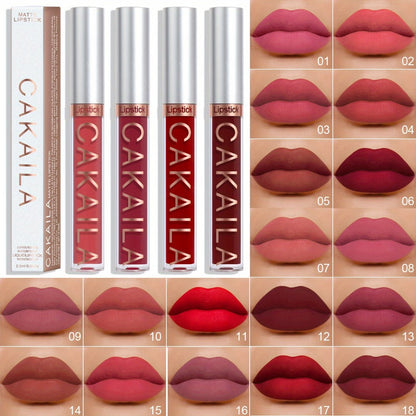 18-Piece Matte Liquid Lipstick Collection with Numbered Shades, Slim 10cm Tubes and Silver Caps