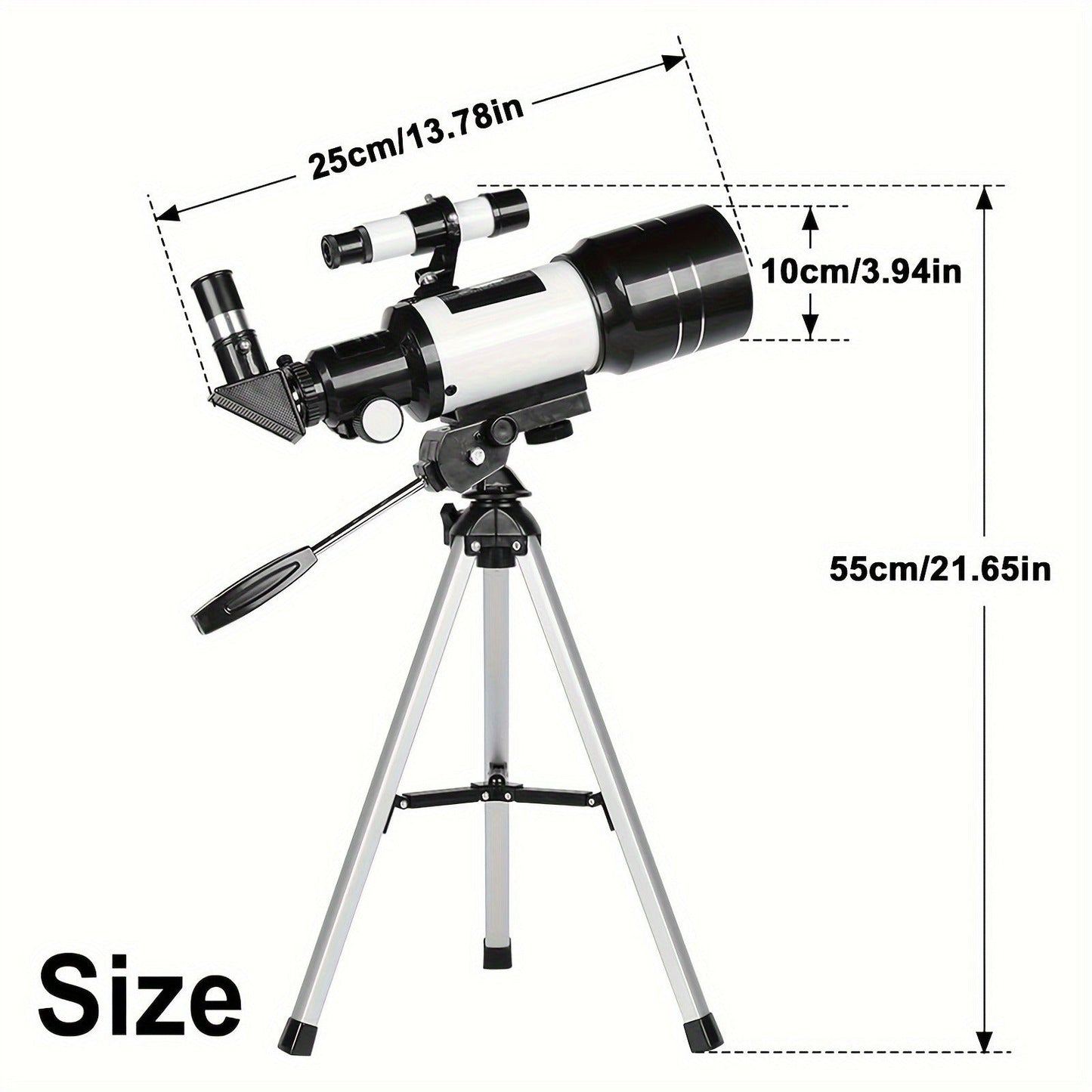 70 mm Refractor Telescope Kit with Five Color Labels, Tripod, Phone Holder and Two Eyepieces