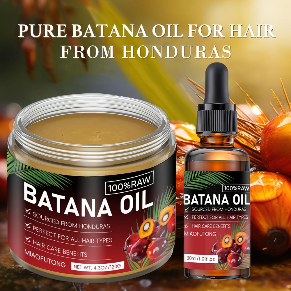 Pure Honduran Batana Oil 2-Pack – Natural Scalp Nourishing Strengthening Repair Oil for Dry Damaged Brittle Thinning Hair