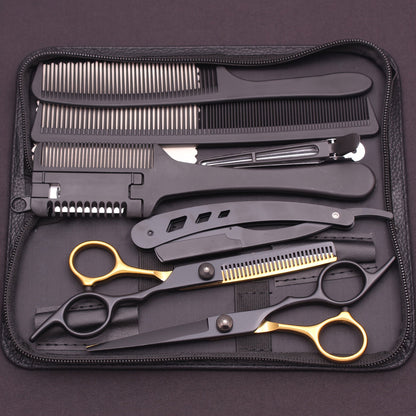 Professional Hair Cutting Scissors & Thinning Shears Set 6.0 Inch – 4CR Stainless Steel 62HRC, 20-30% Thinning Rate