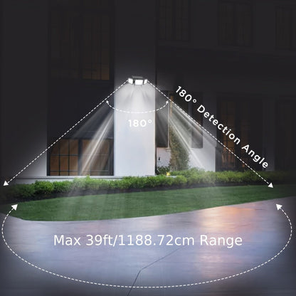 Solar Motion Sensor Light Outdoor, 3000LM 7000K 152 LED Flood Light with Dual Sensor, 270° Wide Angle & 3 Modes for Garden