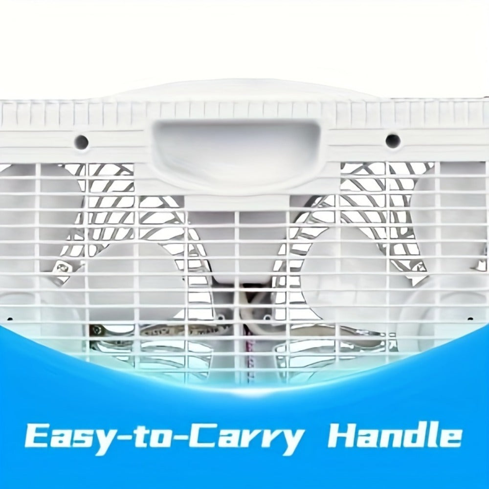 Window Fan Twin 9-Inch with Remote Control, Reversible Airflow Blades In/Out Exchange, 3 Speed Settings