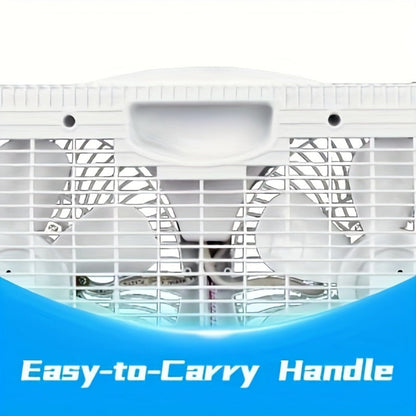 Window Fan Twin 9-Inch with Remote Control, Reversible Airflow Blades In/Out Exchange, 3 Speed Settings