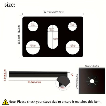 Gas Stove Burner Cover Mat Non-Stick Reusable Stove Top Protector for LG 30-Inch Gas Stove, Oil-Resistant High-Temp Safe