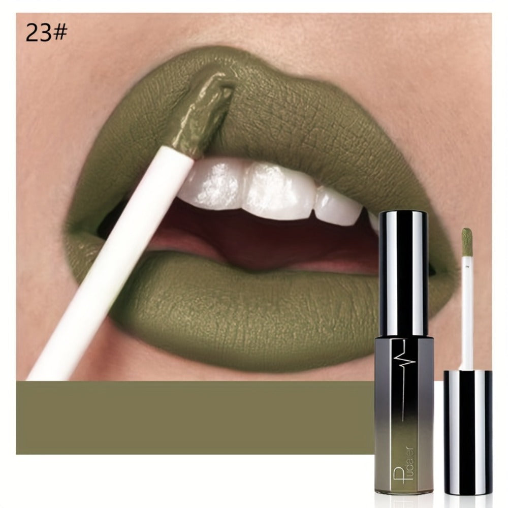 Semi-Matte Liquid Lip Color in Six Numbered Shades with 9.3cm Gradient Tube and Wand Applicator