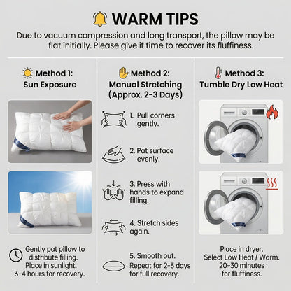 Luxury Hotel Pillows 2PCS, Cool Breathable Pillow Insert, Fluffy Resilient Neck Support, Comfortable Sleeping Pillow