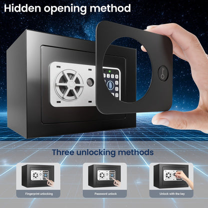 Fingerprint Safe Box with Password and Key Lock 0.3 0.8 1.13 1.71 Cu Ft Home Security Safe for Entryways, Bedrooms and Living Spaces