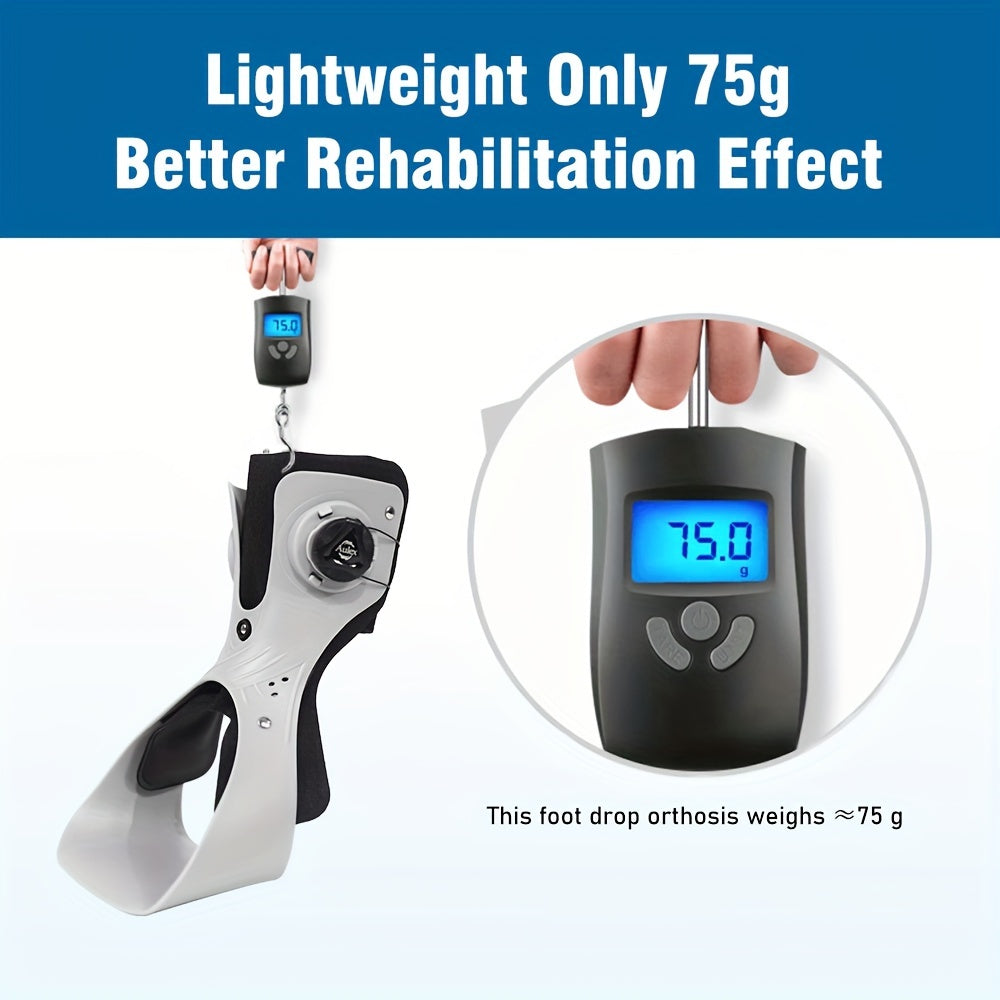 Adjustable Dial Foot Drop Ankle Brace with Air Cushion, Left or Right Foot in Sizes S–XXL Pictured