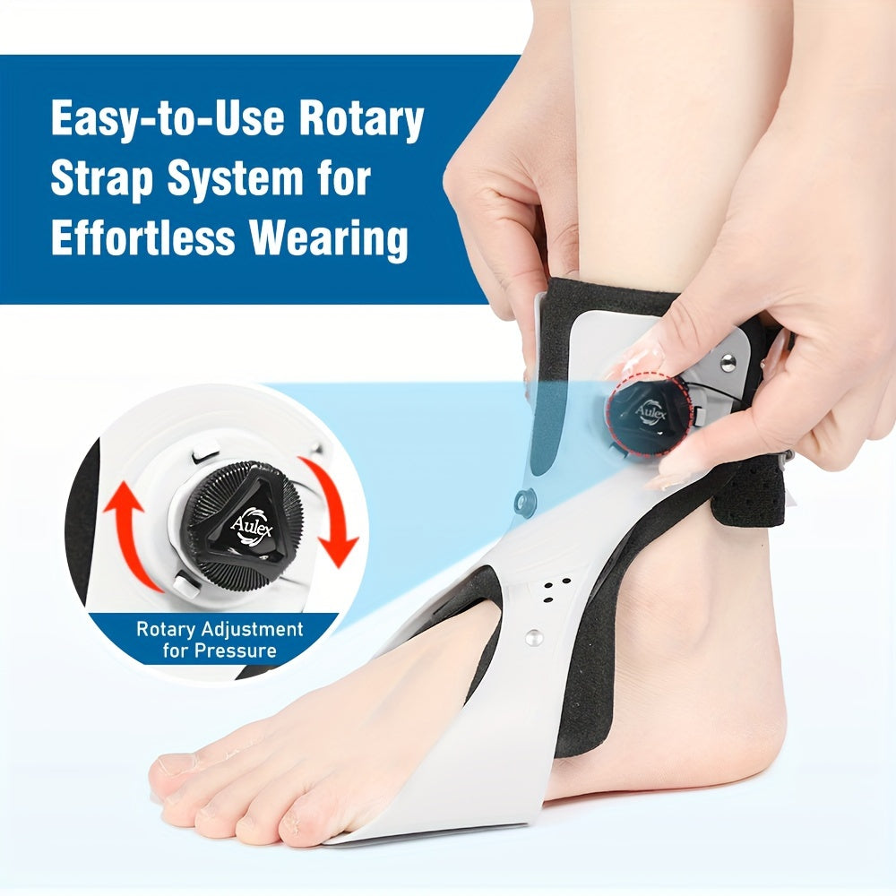 Adjustable Dial Foot Drop Ankle Brace with Air Cushion, Left or Right Foot in Sizes S–XXL Pictured