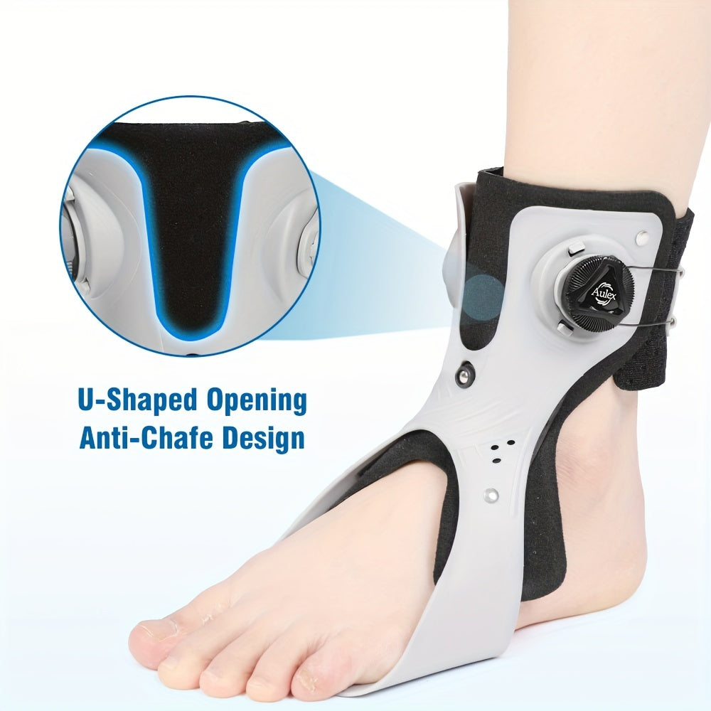 Adjustable Dial Foot Drop Ankle Brace with Air Cushion, Left or Right Foot in Sizes S–XXL Pictured