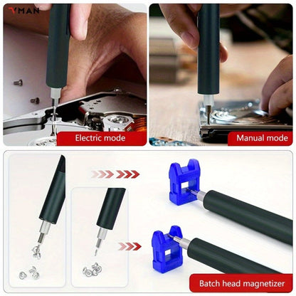 142-in-1 Electric Precision Screwdriver Tool Kit, Rechargeable Cordless Electric Screwdriver with 120 Bits & 22 Tools