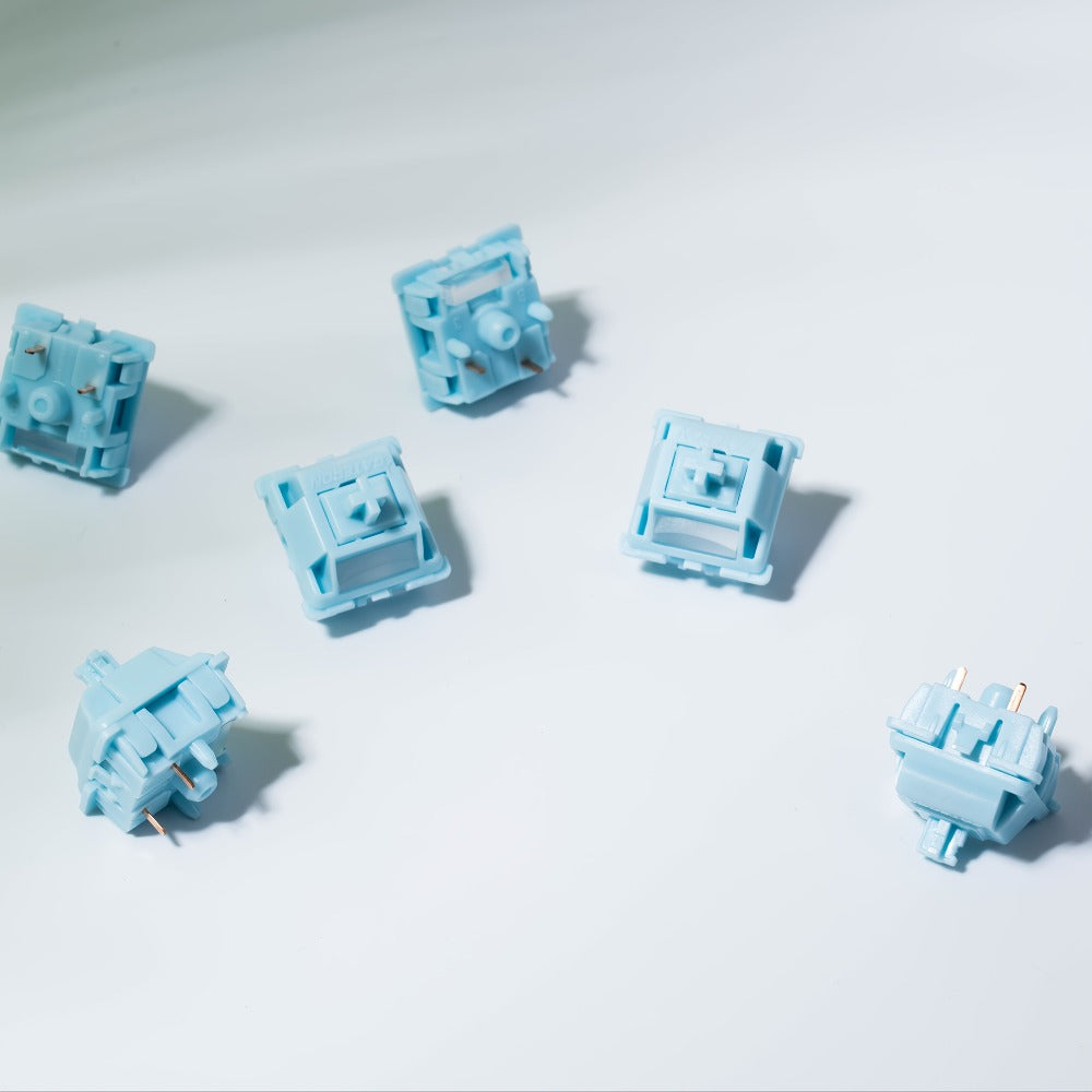 GATERON Sea Salt Smoothie Linear Keyboard Switches 45gf Full POM Pre-Lubed 5-Pin MX Compatible for Custom Mechanical Keyboard Build