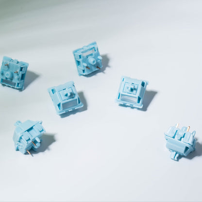 GATERON Sea Salt Smoothie Linear Keyboard Switches 45gf Full POM Pre-Lubed 5-Pin MX Compatible for Custom Mechanical Keyboard Build