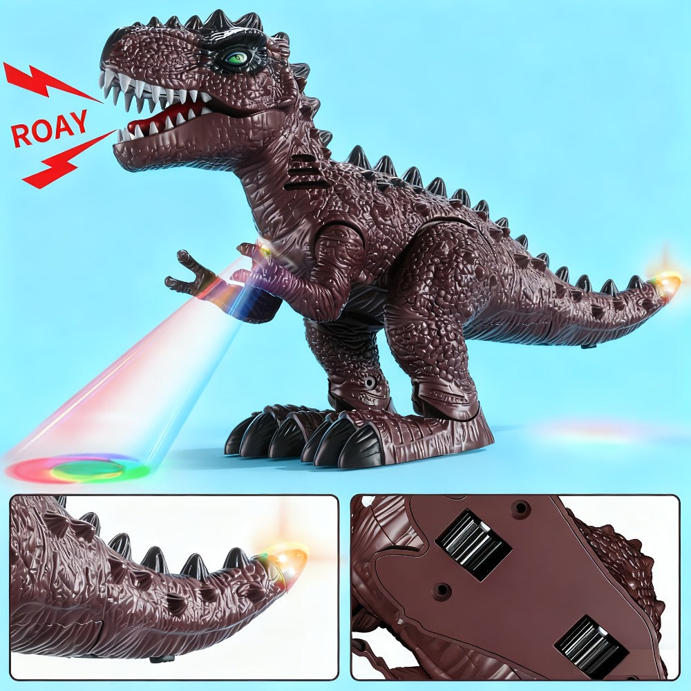 Electric Walking Dinosaur Toys Set of 3 with Sound, Light & Walking Functions, Interactive Moving Dino Toy Collection