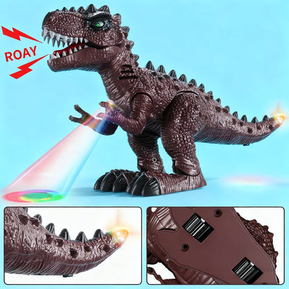 Electric Walking Dinosaur Toys Set of 3 with Sound, Light & Walking Functions, Interactive Moving Dino Toy Collection