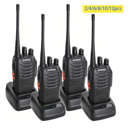 Baofeng UHF Walkie Talkies 16CH 5W, 2/4/6/8/10/12 Pack Two-Way Radios, USB Rechargeable 1500mAh Battery