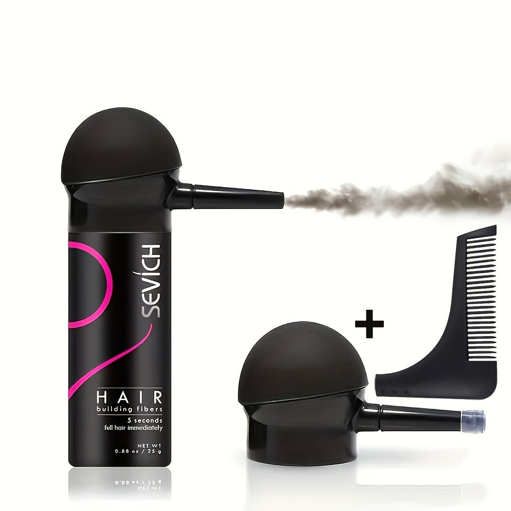 Hair Thickening Fibers Set 2-in-1 with Applicator Spray - Instant Volume & Fuller Look for Thinning Hair
