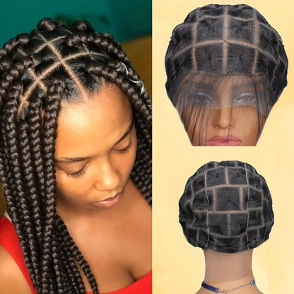 Crochet Wig Cap DIY Braiding Set Double Full Lace Baby Hair Premade Lace Front | Nylon Hair Net Hook Tool for Making Braided Wigs 82 109 112
