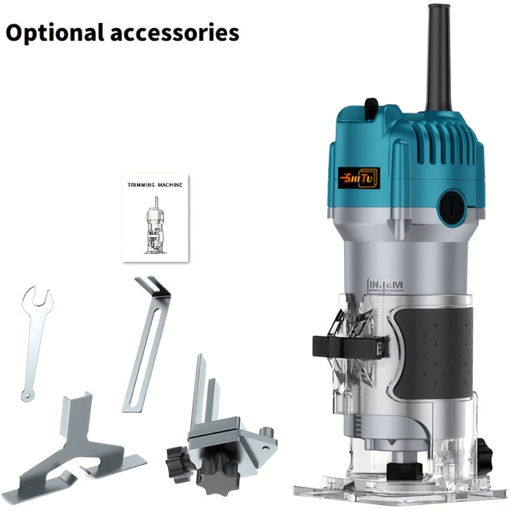 Power Tools Shi Tu Electric Wood Router and Edge Trimmer with Adjustable Speed and Accessory Bundle Options