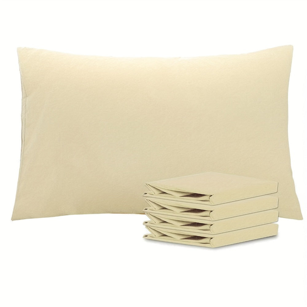 Pillowcases 4 Pack Queen 20x30 – Brushed Microfiber Soft Wrinkle-Free Fade-Resistant Envelope Closure Solid Color 32 Colors