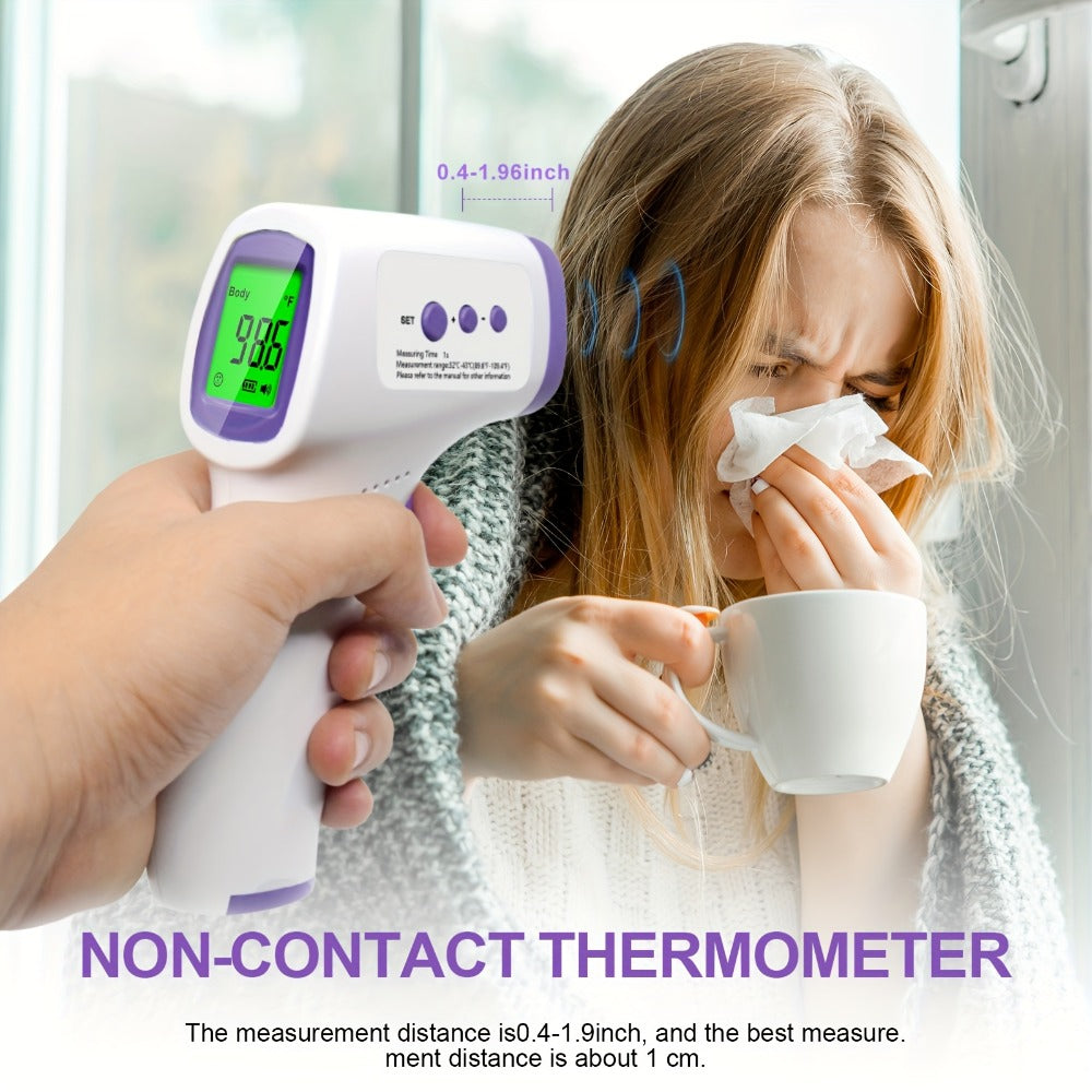 Non-Contact Forehead Thermometer Digital Infrared, 1-Second Instant Reading, Fever Alarm, 3-in-1 Forehead & Object Mode