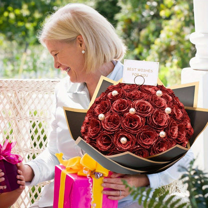 Artificial Flowers Flash-Shine Rose Bouquet in 24 or 36-Piece Sets across Five Color Options