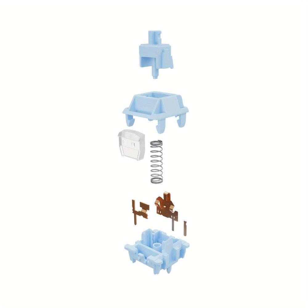GATERON Sea Salt Smoothie Linear Keyboard Switches 45gf Full POM Pre-Lubed 5-Pin MX Compatible for Custom Mechanical Keyboard Build