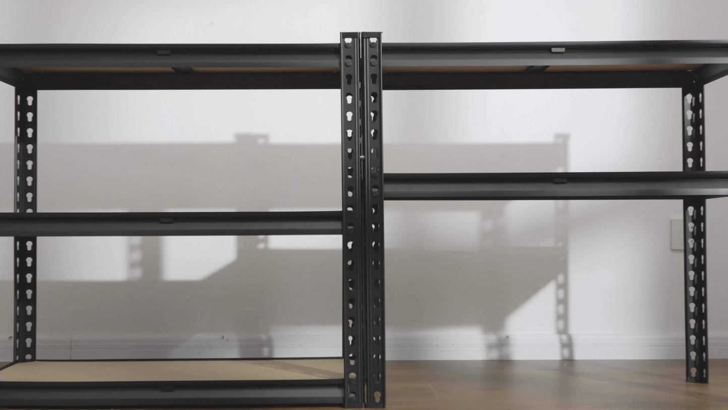 5-Tier Garage Shelving Unit, Metal & Wood Storage Shelves, Adjustable Utility Rack for Garage, Basement