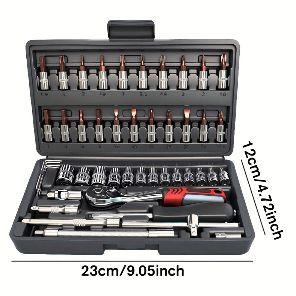 Emergency Vehicle Repair Tool Kit 45 to 171-Piece – Multi-Function Combination Wrench Set for Car, Bicycle & Motorcycle Outdoor Maintenance